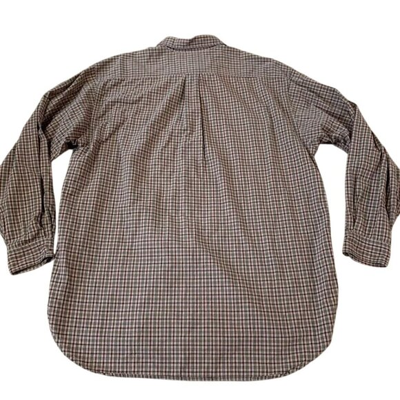 Abercrombie & Fitch Long Sleeve Button Down Shirt Men’s Size Large Brown Plaid - Picture 3 of 3